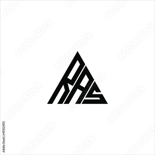 RAS letter logo creative design. RAS unique design