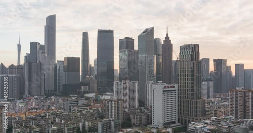 time-lapse photography of urban skyline buildings in Guangzhou