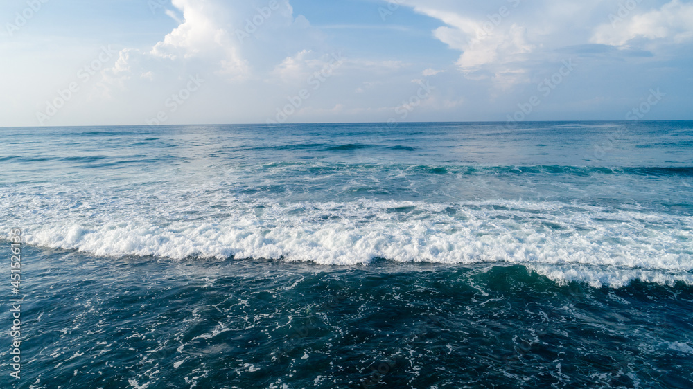 Aerial view of beautiful sea wave surface