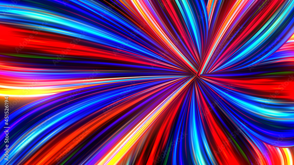 Abstract Attractive Colorful Flower Shape Of Glowing Fluid Wave Line Lights Background Effect Abstract Attractive Colorful Flower Shape Of Glowing Fluid Wave Line Lights Background Effect