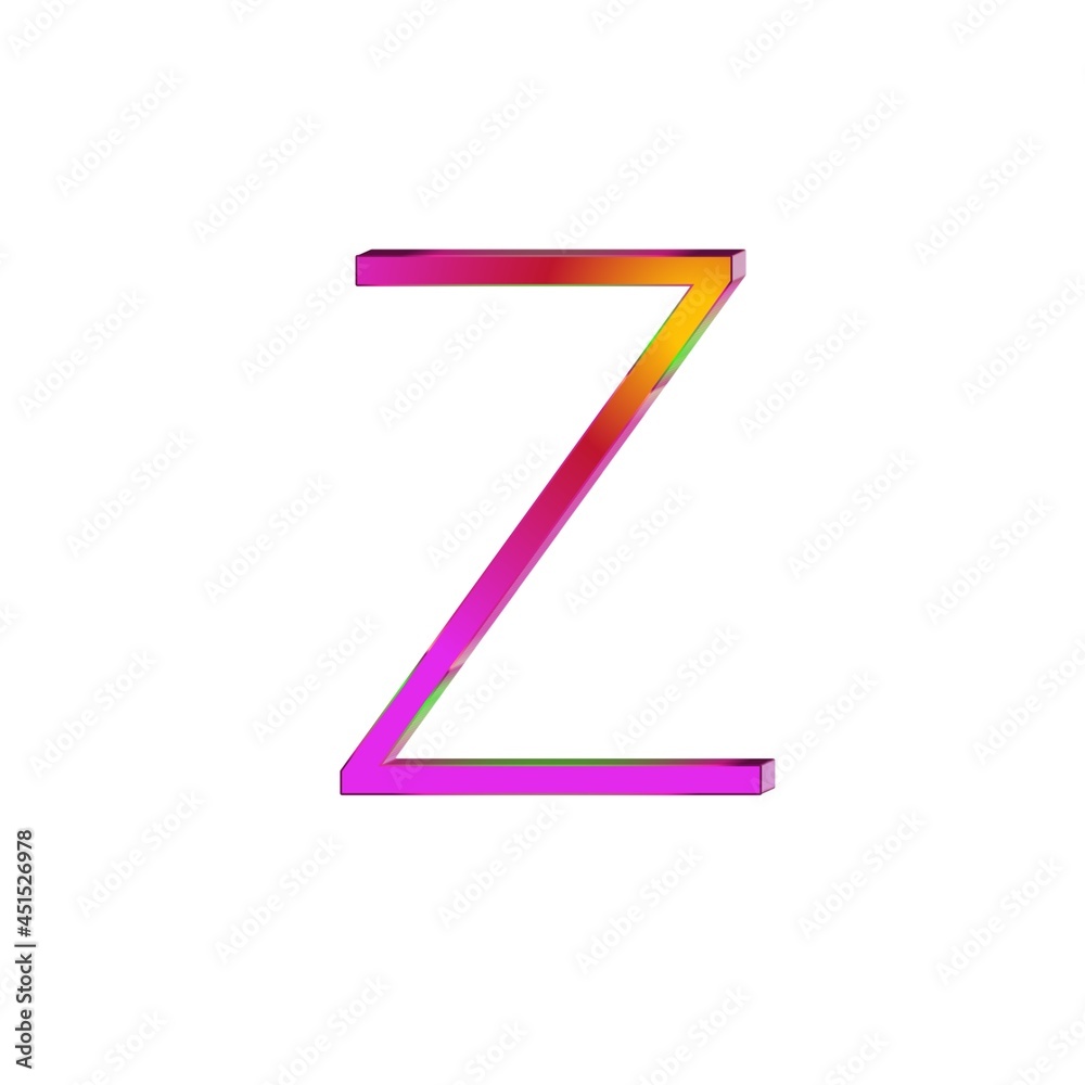 Letter z colorful 3D abstract beautiful white background Letter z colorful 3D abstract beautiful white background