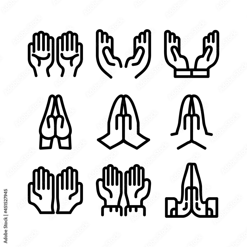 pray icon or logo isolated sign symbol vector illustration - high quality black style vector icons
