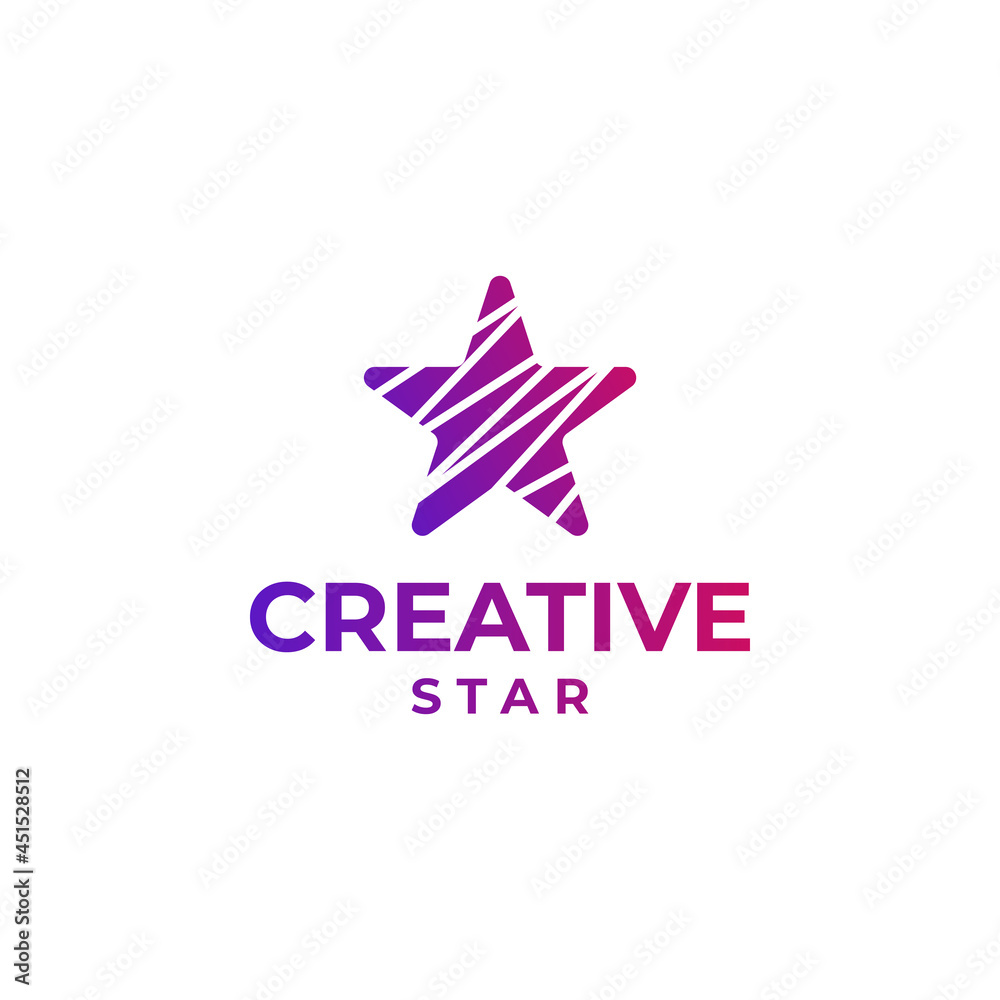 Creative star logo, abstract star design, gradient star logo concept, colorful star design, space design, astronomy logo concept Creative star logo, abstract star design, gradient star logo concept, colorful star design, space design, astronomy logo concept
