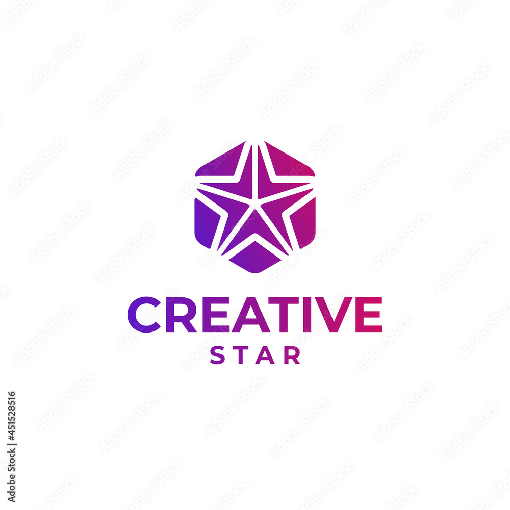 Creative star logo, abstract star design, gradient star logo concept, colorful star design, space design, astronomy logo concept Creative star logo, abstract star design, gradient star logo concept, colorful star design, space design, astronomy logo concept
