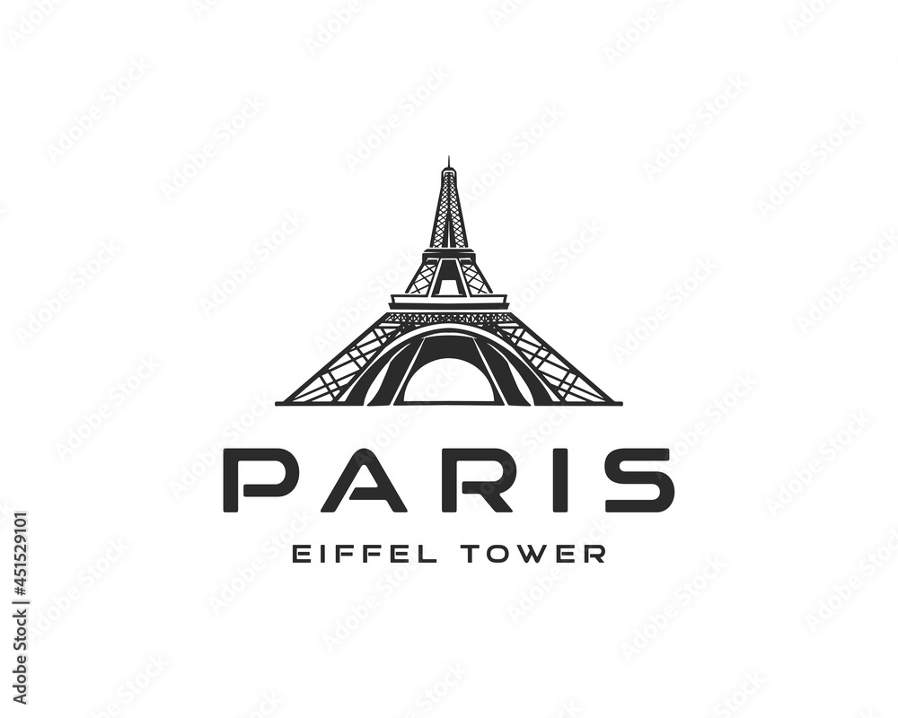 Eiffel Paris Logo Design Vector Stock Vector (Royalty Free) 1695804931 |  Shutterstock