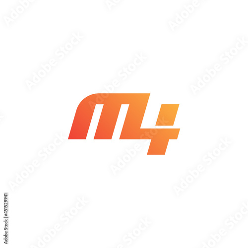 M4 initial letter monogram. Company logo design. photo