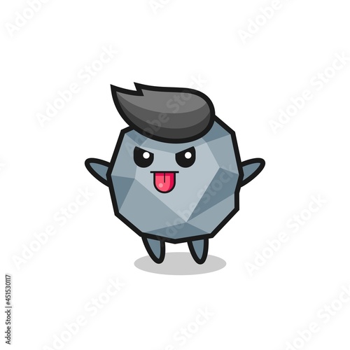 naughty stone character in mocking pose