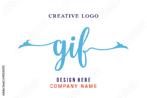 GIF lettering logo is simple, easy to understand and authoritative