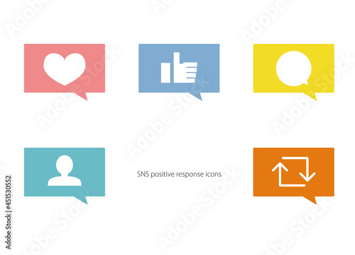 SNSの好意的な反応イメージ　アイコン