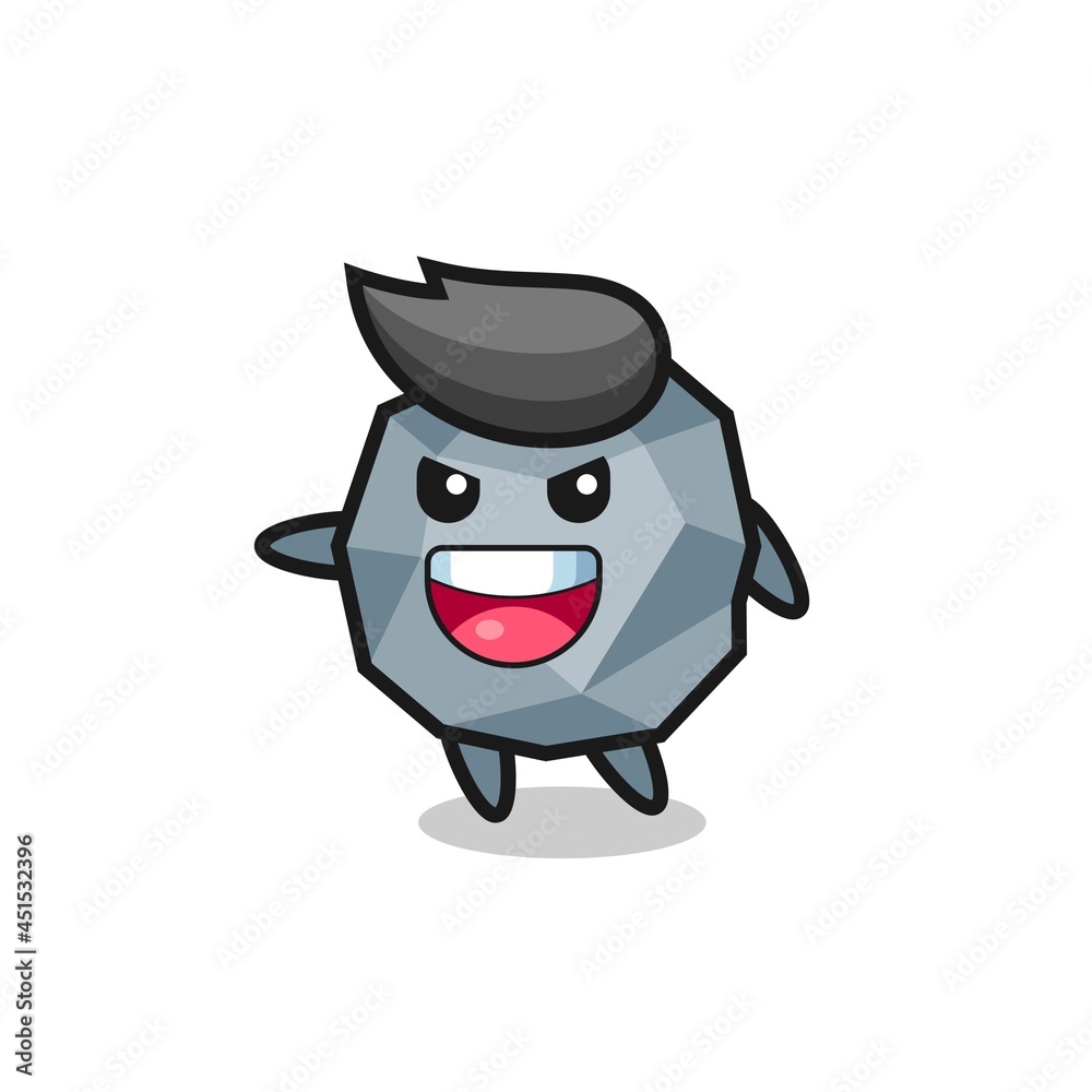 stone cartoon with very excited pose stone cartoon with very excited pose