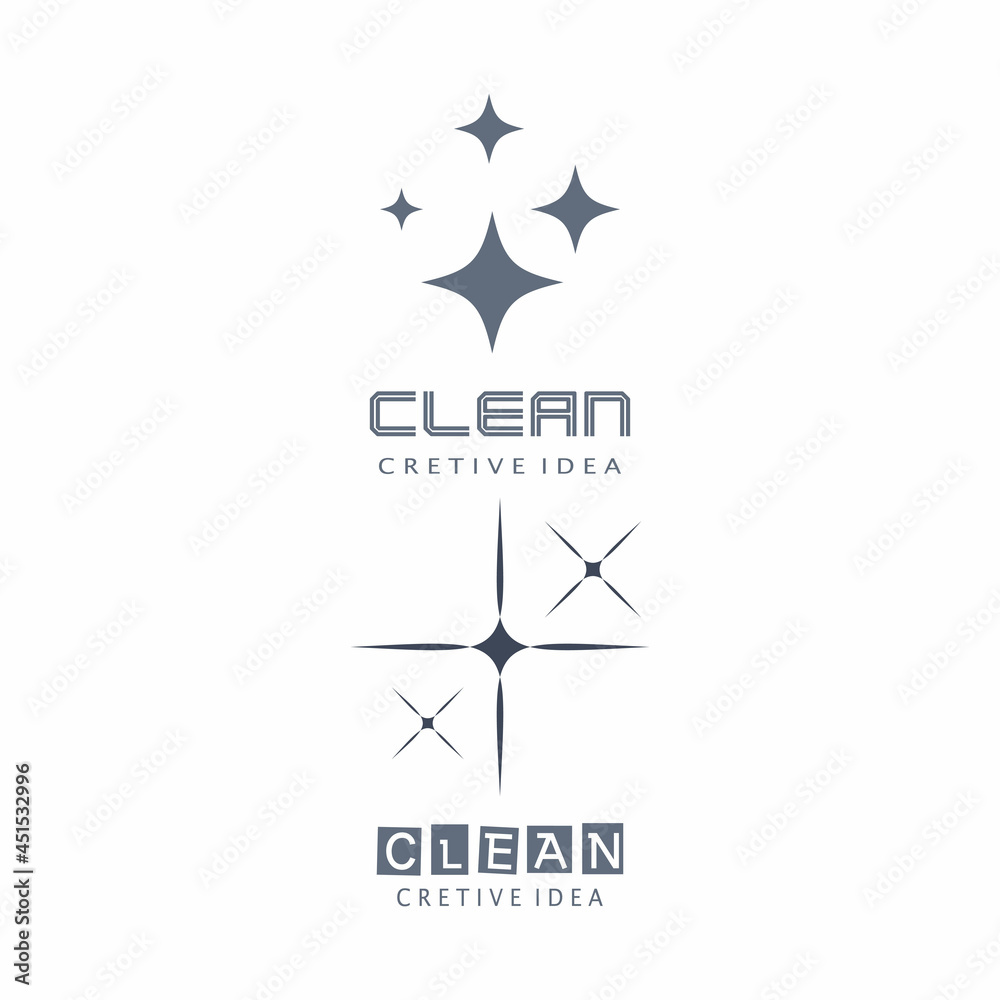 cleaning clean service logo icon vector template