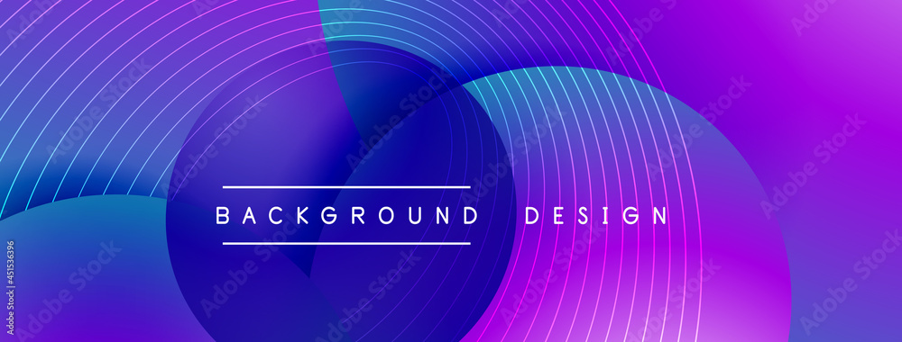 Gradient circles with shadows. Vector techno abstract background. Modern overlapping forms wallpaper background, design template Gradient circles with shadows. Vector techno abstract background. Modern overlapping forms wallpaper background, design template