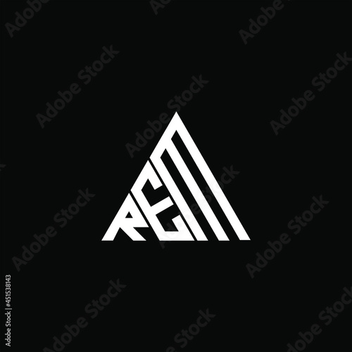 REM letter logo creative design. REM unique design