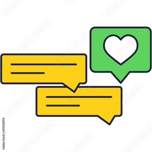 Social media inbound campaign vector flat icon