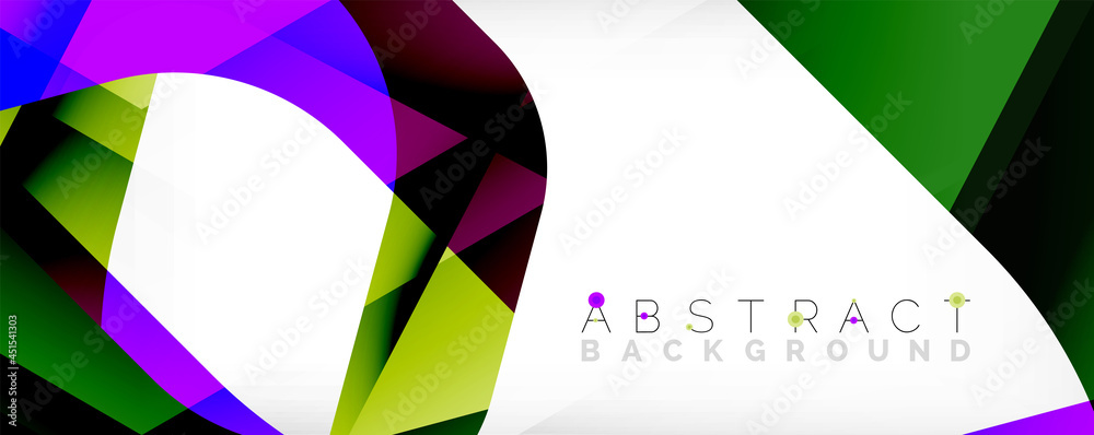 Minimal abstract background - color overlapping shapes on white with shadow lines. Vector Illustration For Wallpaper, Banner, Background, Landing Page Minimal abstract background - color overlapping shapes on white with shadow lines. Vector Illustration For Wallpaper, Banner, Background, Landing Page