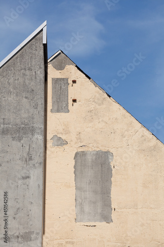 Alte Hausmauer, Brandmauer, Dach, Deutschland, Europa