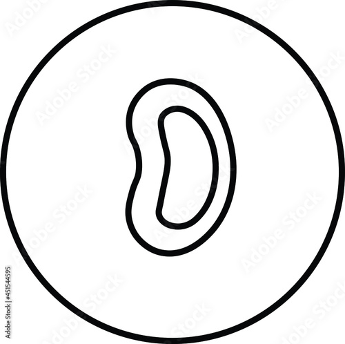 Vector illustration of a kidney dish icon that is medical equipment on white background. Dentistry topic.