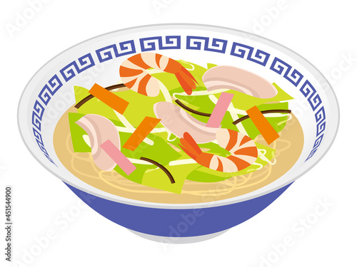 ちゃんぽん　noodle vector illustration