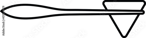 Reflex hammer graphic icon. Reflex hammer sign isolated on white background. Symbol medicine. Vector illustration