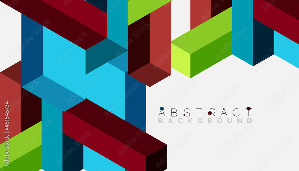 Abstract background. 3d cubes, cubic elements and blocks. Techno or business concept for wallpaper, banner, background, landing page Abstract background. 3d cubes, cubic elements and blocks. Techno or business concept for wallpaper, banner, background, landing page