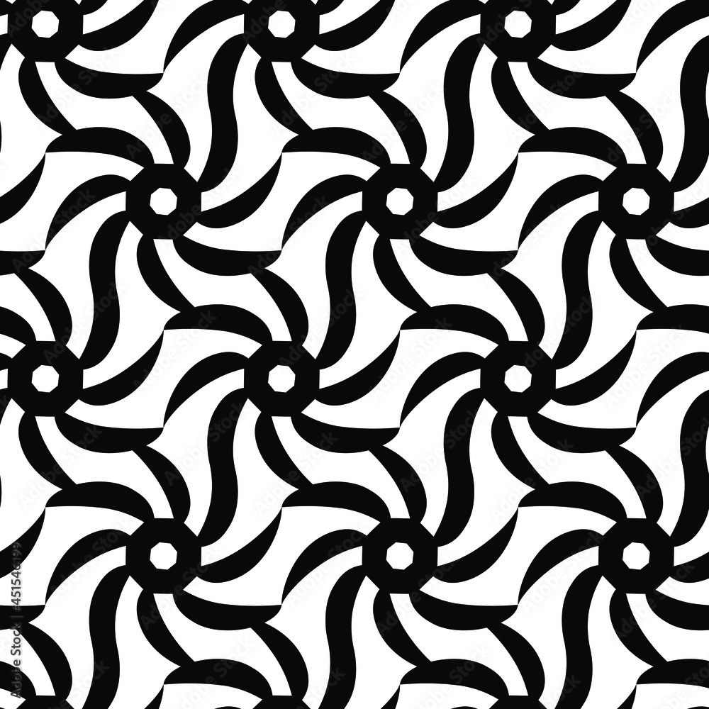 Seamless vector abstract pattern. 10 eps background with repeat elements. Black and white wallpaper for design, fabric, textile, cover, wrapping. Seamless vector abstract pattern. 10 eps background with repeat elements. Black and white wallpaper for design, fabric, textile, cover, wrapping.