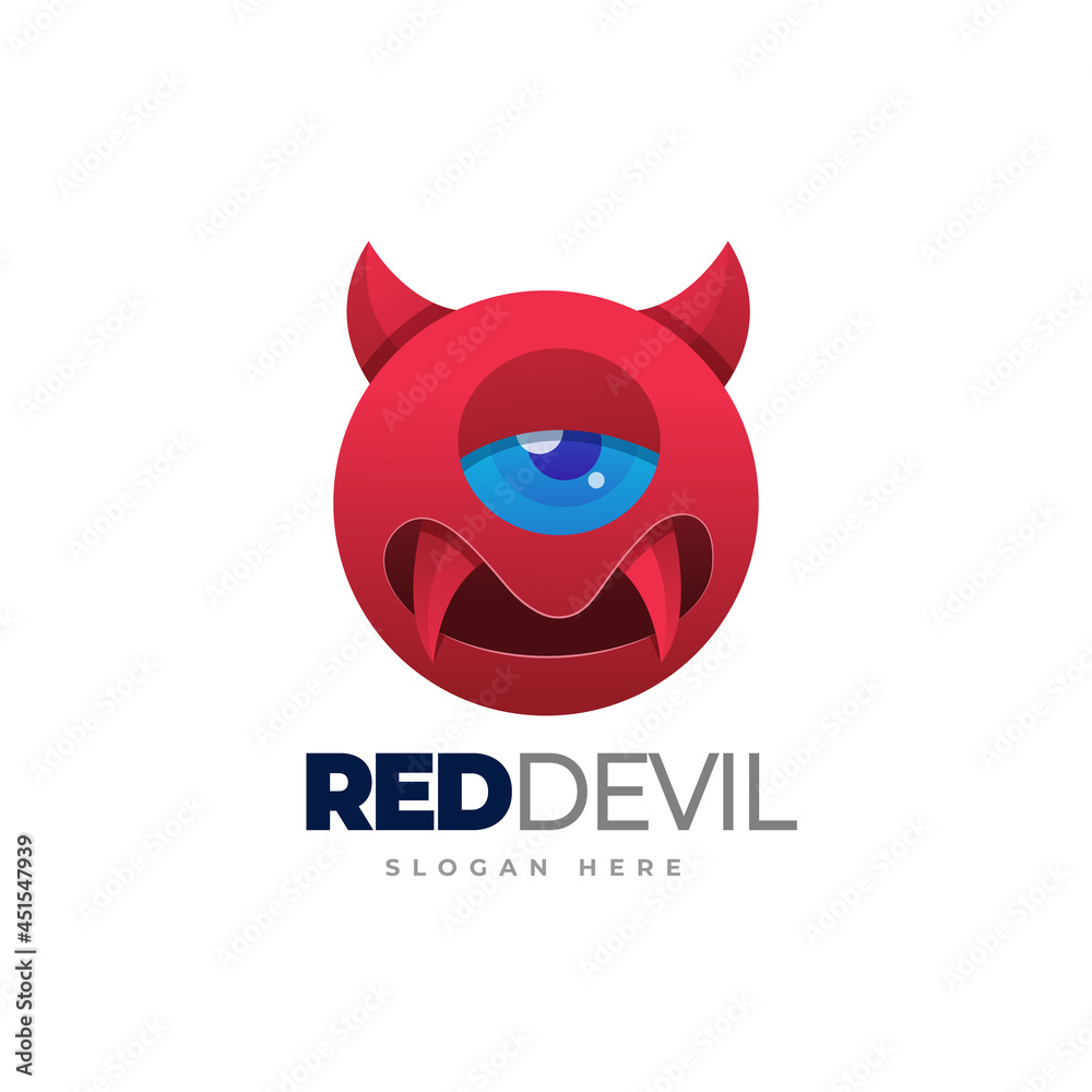 Devil gradient logo template. Vector illustration Devil gradient logo template. Vector illustration