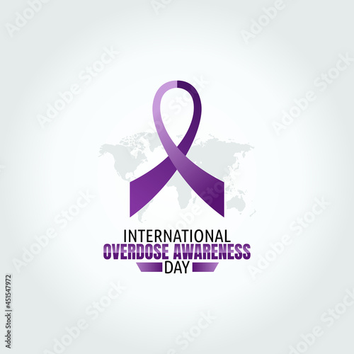 vector graphic of international overdose awareness day good for international overdose awareness day celebration. flat design. flyer design.flat illustration.	