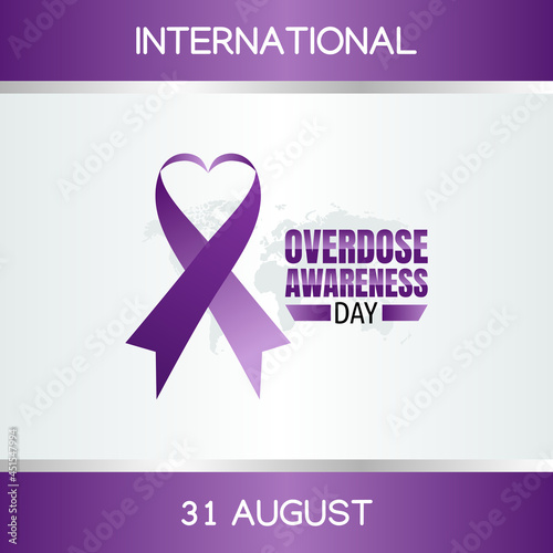 vector graphic of international overdose awareness day good for international overdose awareness day celebration. flat design. flyer design.flat illustration.	