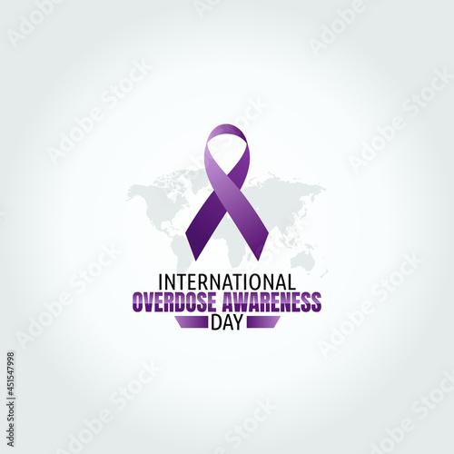 vector graphic of international overdose awareness day good for international overdose awareness day celebration. flat design. flyer design.flat illustration.	