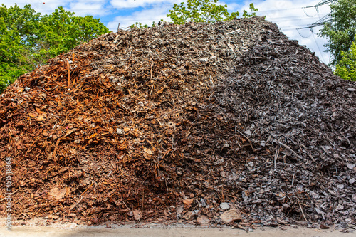 Iron waste. Territory of a steel factory.