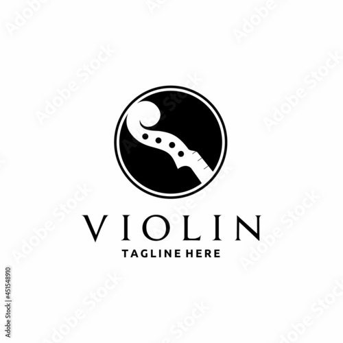 Violin Vector Illustration Isolated on White Background