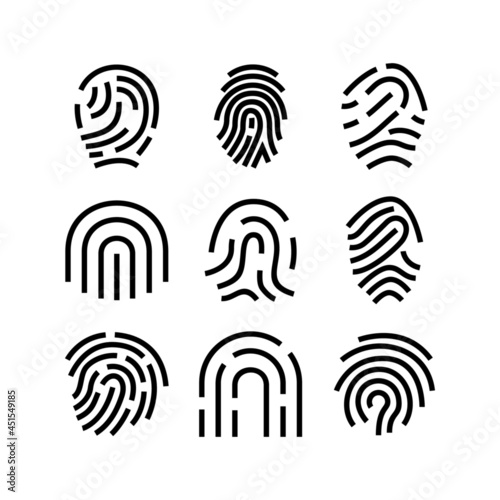 fingerprint icon or logo isolated sign symbol vector illustration - high quality black style vector icons 