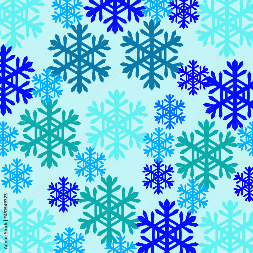 BLUE SNOWFLAKES PATTERN BLUE SNOWFLAKES PATTERN