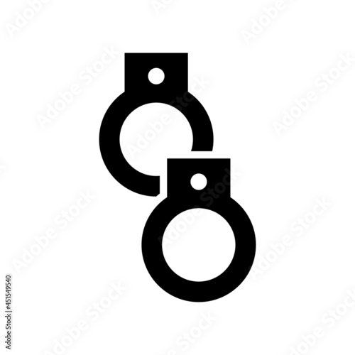 handcuffs icon or logo isolated sign symbol vector illustration - high quality black style vector icons
