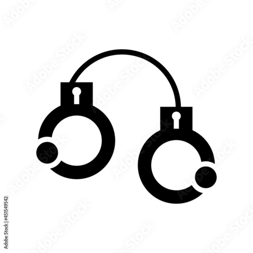 handcuffs icon or logo isolated sign symbol vector illustration - high quality black style vector icons

