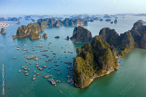 Halong bay, view from Halong city