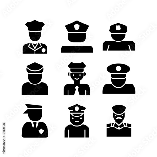 police icon or logo isolated sign symbol vector illustration - high quality black style vector icons
