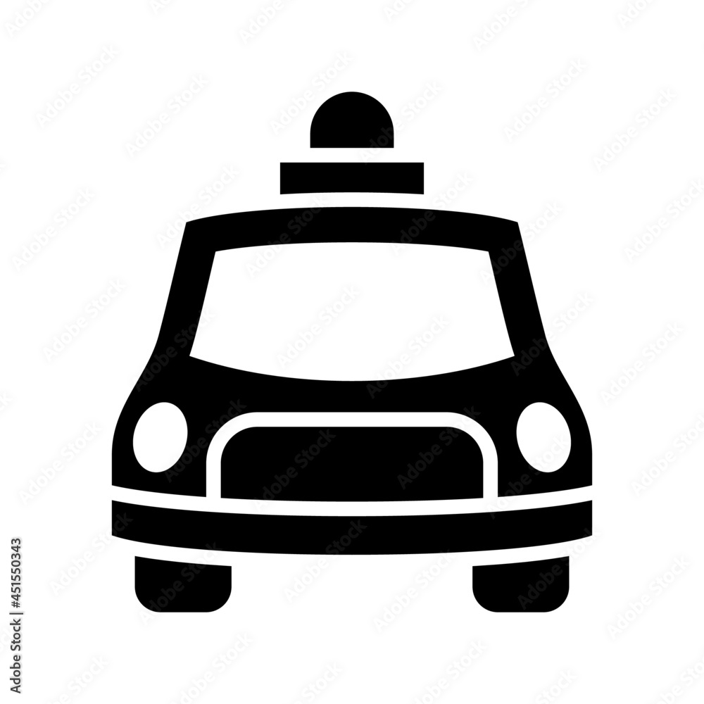 police car icon or logo isolated sign symbol vector illustration - high quality black style vector icons
