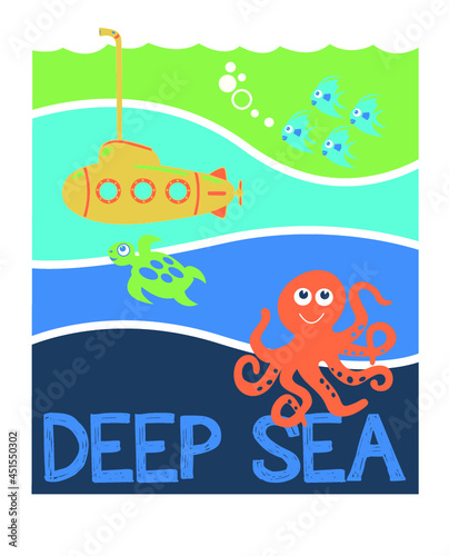 underwater, fish ocean,  deep sea aquarium Design pattern 