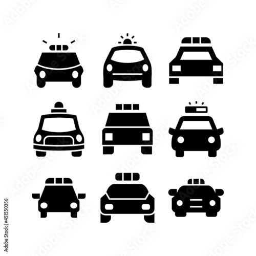 police car icon or logo isolated sign symbol vector illustration - high quality black style vector icons 