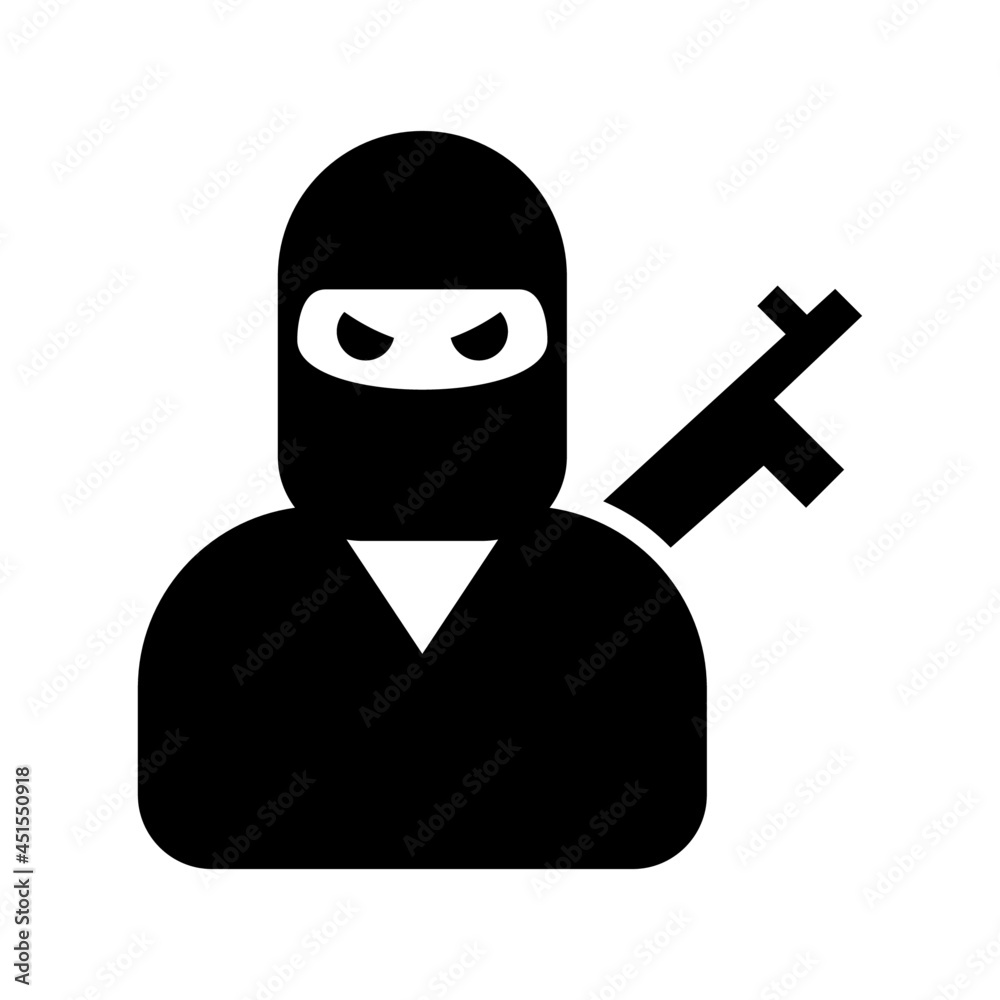 terrorist icon or logo isolated sign symbol vector illustration - high quality black style vector icons

