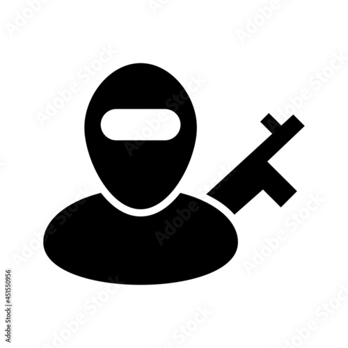 terrorist icon or logo isolated sign symbol vector illustration - high quality black style vector icons
