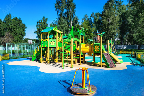 playground to play with a slide and stairs