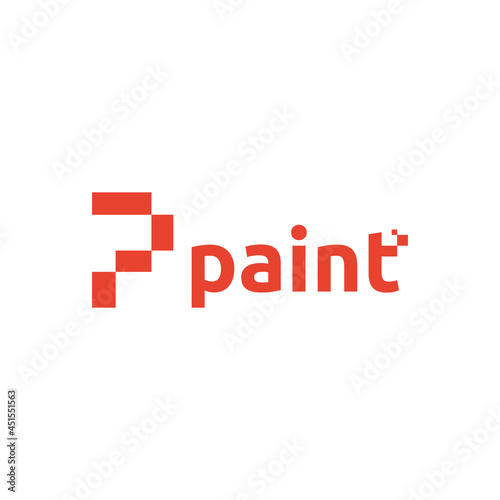 Letter P Logo Design Paint Logo Templates