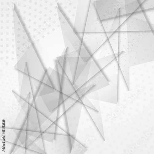 Light Triangle Minimal Vector Gray Background.