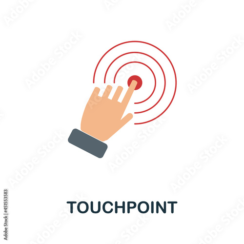 Touchpoint flat icon. Colored sign from customer service collection. Creative Touchpoint icon illustration for web design, infographics and more