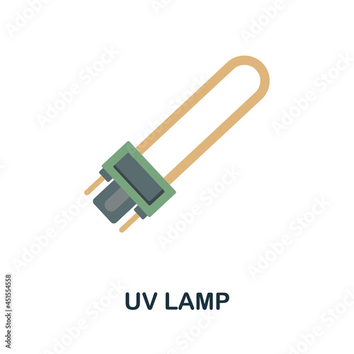 Uv Lamp flat icon. Colored sign from disinfection collection. Creative Uv Lamp icon illustration for web design, infographics and more