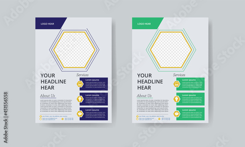 Creative Corporate & Business Flyer Template Design, A4 Temp[late