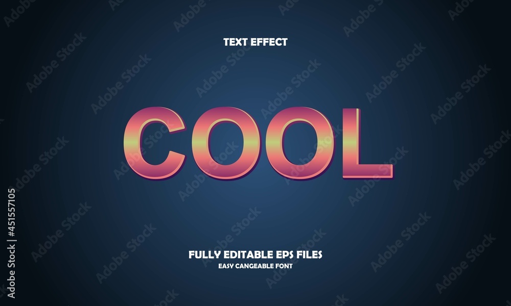 Editable text effect cool title style