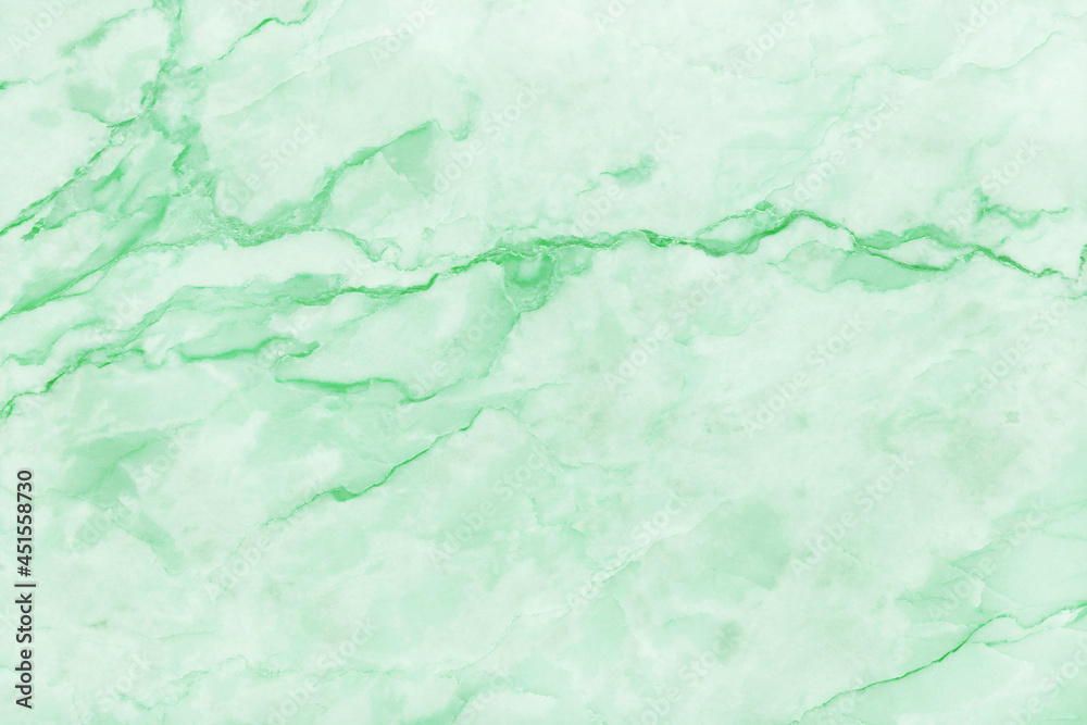 Green pastel marble seamless glitter texture background, counter top view pattern of tile stone floor.